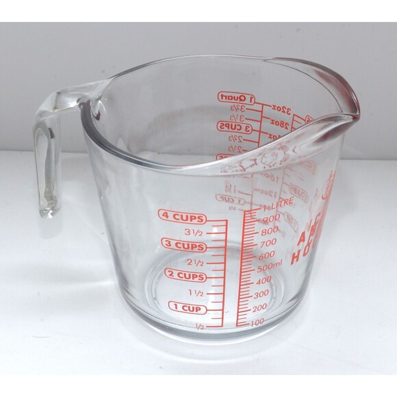 Anchor Hocking 4 Cup-32 Oz.-1 Quart Measuring Cup EUC - Picture 3 of 4